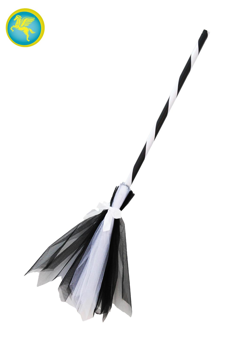 SCOPA DI TULLE BICOLORE BIANCO/NERO